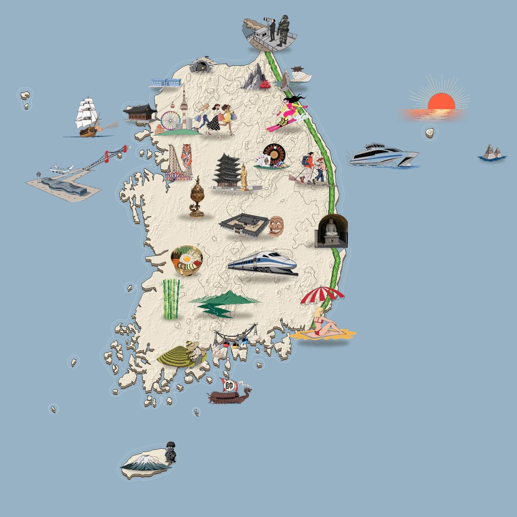 대한민국 관광 지도